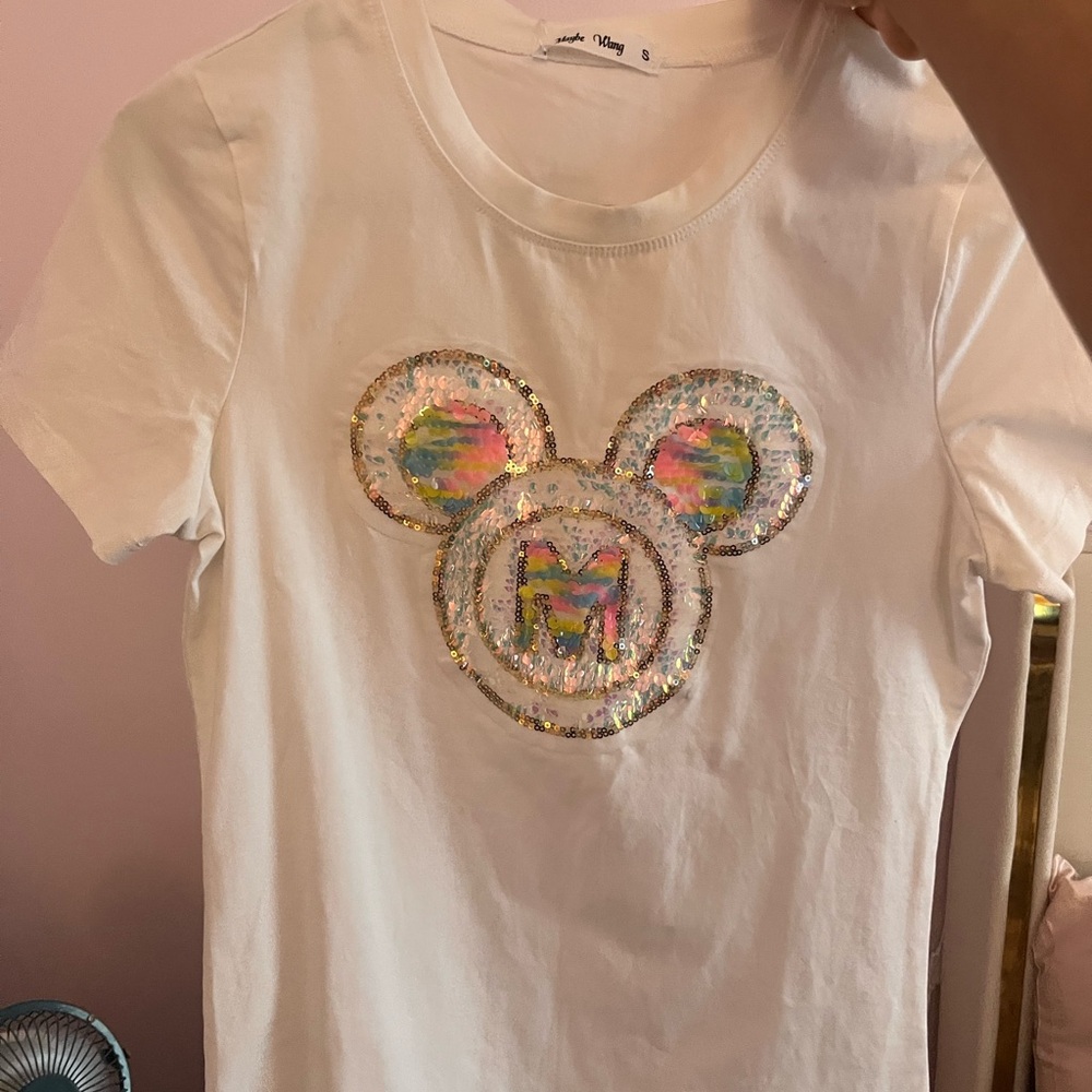 Disney White Mickey Mouse Graphic Tee